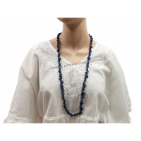 Collier Sautoir en Lapis Lazuli pierre naturelle collier baroque pierres brutes