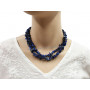 Collier Sautoir en Lapis Lazuli pierre naturelle collier baroque pierres brutes