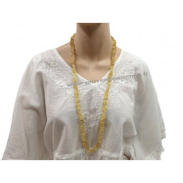 Collier Sautoir en Citrine pierre naturelle collier baroque pierres brutes