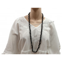 Collier Sautoir en Onyx pierre naturelle collier baroque pierres brutes