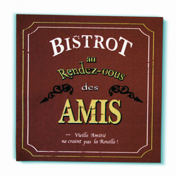 Serviette en papier Bistrot des amis Natives déco rétro vintage déco rétro vintage