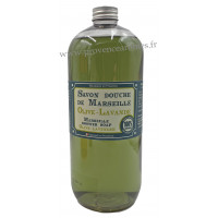 Savon douche de Marseille Olive Lavande 1 litre