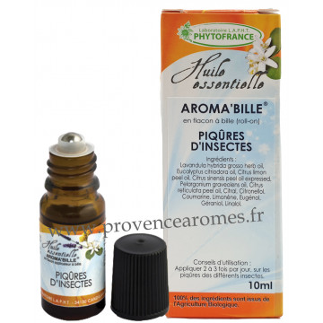 PIQÛRES D'INSECTES Huiles Essentielles complexe BIO Aroma'bille Phytofrance