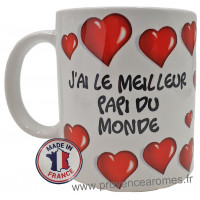 Mug J'AI LE MEILLEUR PAPI DU MONDE collection Mugs petits messages