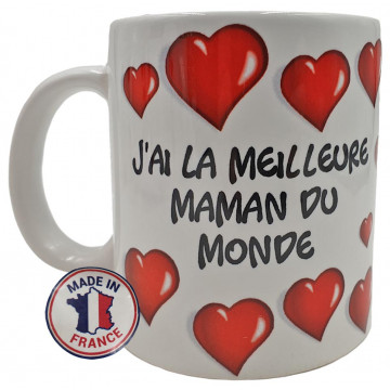 Mug J'AI LA MEILLEURE MAMAN DU MONDE collection Mugs petits messages
