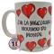 Mug J'AI LA MEILLEURE NOUNOU DU MONDE collection Mugs petits messages