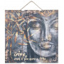 Panneau en bois BOUDDHA 40 x 40 GIVE EVEN IF YOU HAVE A LITTLE