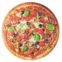 Plat à Pizza en fibre de bambou déco pizza tomate basilic roquette