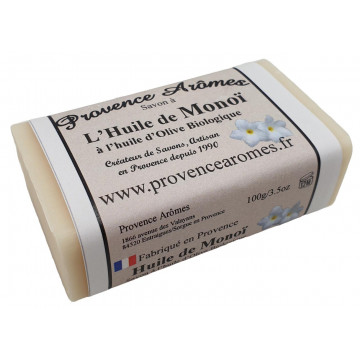 Savon à l'huile de Monoï et huile d'olive Bio de Provence Arômes