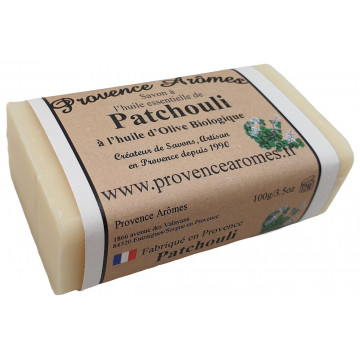Savon à l'huile essentielle de Patchouli et Huile d'olive Bio de Provence Arômes