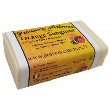 Savon à l'Orange Sanguine à l'huile d'olive Bio de Provence Arômes