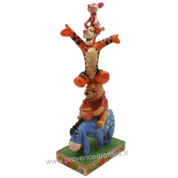 BOURRIQUET WINNIE TIGROU et PORCINET Figurine Collection Disney Tradition