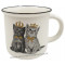 Mug blanc 2 chatons prince et princesse avec couronnes