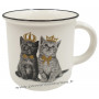 Coffret 4 tasses à café chatons avec couronnes