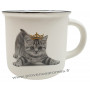 Coffret 4 tasses à café chatons avec couronnes