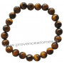 Bracelet en Oeil de tigre pierre naturelle perles rondes 10 mm