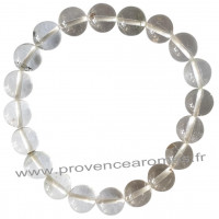Bracelet en Cristal de Roche naturelle perles rondes 10 mm