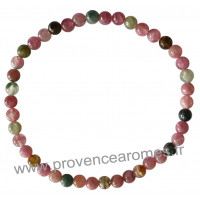 Bracelet en Tourmaline multicolore pierre naturelle perles rondes 4-5 mm