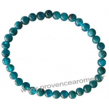 Bracelet en Apatite bleue naturelle perles rondes 5 mm