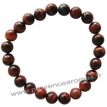 Bracelet en Œil de taureau pierre naturelle perles rondes 8-9 mm