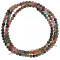 Collier ou triple Bracelet en Tourmaline multicolore pierre naturelle perles rondes 3-4 mm