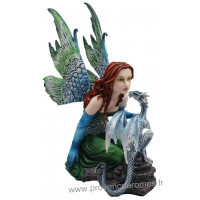 Figurine La fée et le dragon 37 cm