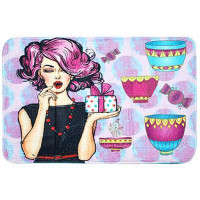 Tapis déco Pin-up rétro vintage modèle 1