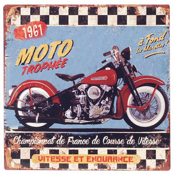 Nostalgic-Art Triumph Plaque en métal rétro Motif moto 20 x 30 cm