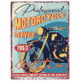 Plaque métal Professional MOTORCYCLE SERVICE 33 x 25 cm déco rétro vintage