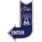 Plaque Flèche métal Route 66 Enter 40 x 25 cm déco rétro vintage