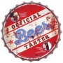 Plaque murale métal capsule Official BEER taster déco rétro vintage