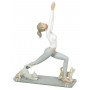 Figurine YOGA avec 2 chatons position du Guerrier