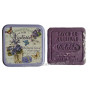 Boîte carrée Mon petit savon à la violette et son savon violette