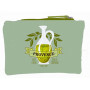 Pochette coton HUILE D'OLIVE SUPÉRIEUR DE PROVENCE fond vert