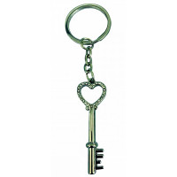 Porte clés CLÉS CŒUR porte-clé métal et strass