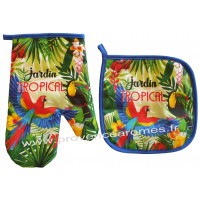 Gant et manique JARDIN TROPICAL