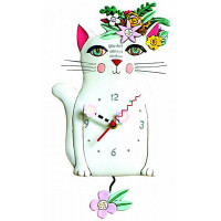 Horloge Chat MINETTE COQUETTE à balancier Allen designs