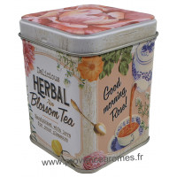 Boîte à thé HERBAL Blosson Tea rétro vintage collection