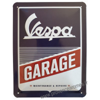 Plaque métal VESPA GARAGE 20 x15 cm déco rétro vintage