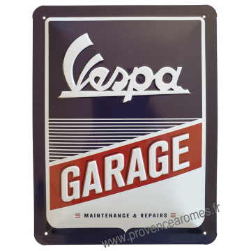 Plaque métal VESPA GARAGE 20 x15 cm déco rétro vintage