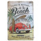 Plaque métal Volkswagen Life is better at the beach 30 x 20 cm déco rétro vintage