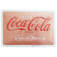 Plaque métal Coca Cola Refresh Yourself 30 x 20 cm déco rétro vintage
