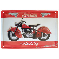 Plaque métal INDIAN The Road King 30 x 20 cm déco rétro vintage