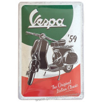 Plaque métal VESPA '59 The original 30 x 20 cm déco rétro vintage