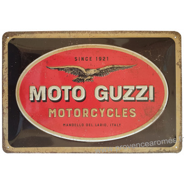 Plaque métal MOTO GUZZI Motocycles 30 x 20 cm déco rétro vintage