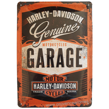 Plaque métal Harley Davidson Genuine garage 30 x 20 cm déco rétro vintage