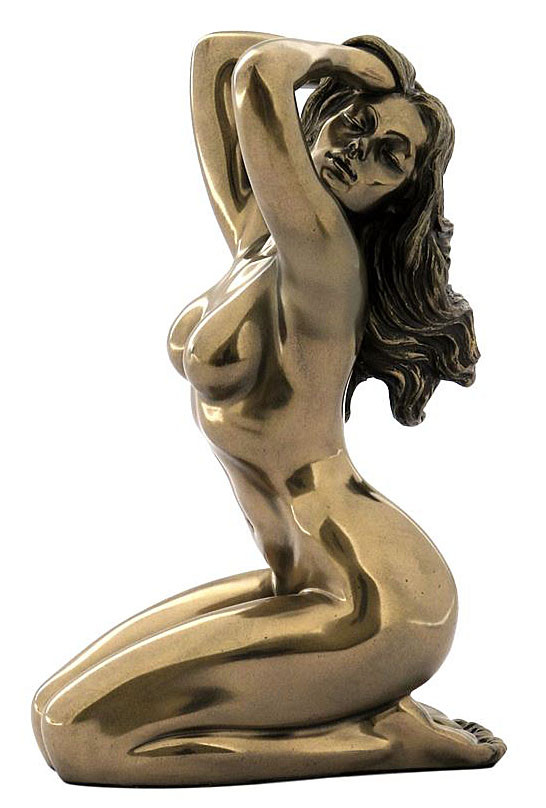 Statue Bronze Femme Nu érotique – Sculpture Figurine Art Antique 20cm Aubaho