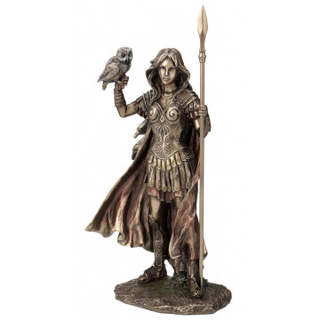 Statuette ATHENA 30 cm effet bronze