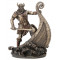 Statuette GUERRIER VIKING 24 cm effet bronze