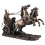 Statuette CHAR ROMAIN 25 cm effet bronze